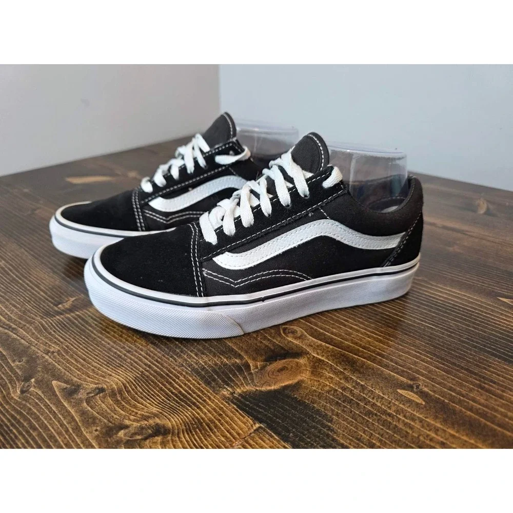Vans Old Skool Men's Sneakers Size 5 Women's 6.5 Black Suede Canvas Casual Shoes